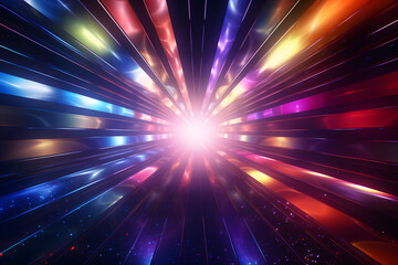 Obraz premium a blurry photo of some lights on a wall