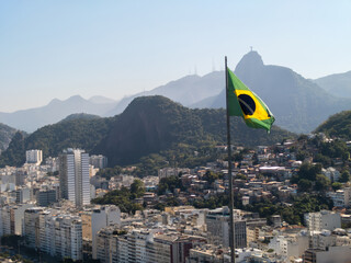 Social Contrast in the city of Rio de Janeiro Brazil. Buildings and favela