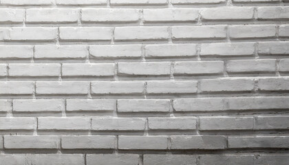 Fototapeta premium abstract white brick wall texture for pattern background wide panorama picture with copy space design for web banner
