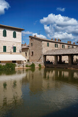Fototapeta na wymiar Bagno Vignoni, Tuscany: the square of water