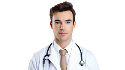 Fototapeta premium Portrait of a young Caucasian male doctor