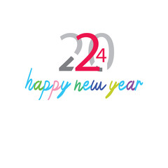 Happy newyear letters banner, vector art and illustration. can use for, landing page, template, ui, web, mobile app, poster, banner, flyer, background, 2024, year