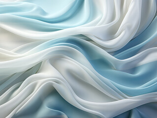 Fototapeta premium White cloth abstract background with gentle waves.