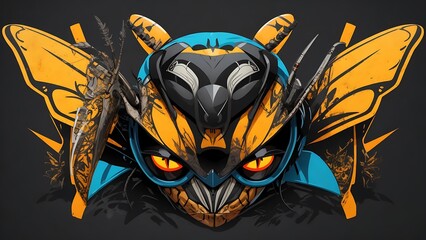 Yellow Blue Cross Vector Illustration