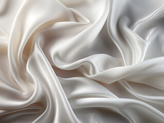 Background texture of smooth white fabric surface.