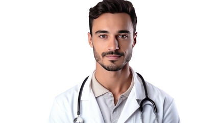 Portrait of a young Caucasian male doctor