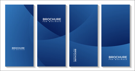 abstract blue brochures background with waves for business design