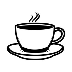 hand drawn sketchy tea and coffee cups. Coffee break, Illustration for menu.