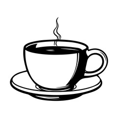 hand drawn sketchy tea and coffee cups. Coffee break, Illustration for menu.