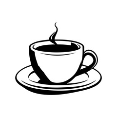 hand drawn sketchy tea and coffee cups. Coffee break, Illustration for menu.