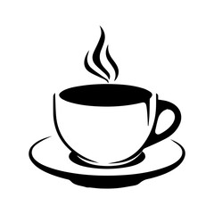 hand drawn sketchy tea and coffee cups. Coffee break, Illustration for menu.