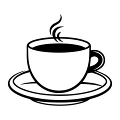 hand drawn sketchy tea and coffee cups. Coffee break, Illustration for menu.