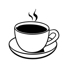 hand drawn sketchy tea and coffee cups. Coffee break, Illustration for menu.