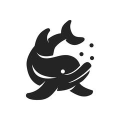 dolphin logo template Isolated. Brand Identity. Icon Abstract Vector graphic