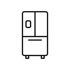 Refrigerator icon isolate white background vector stock illustration