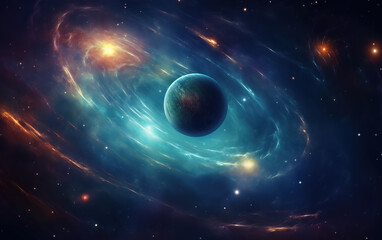 Obraz na płótnie Canvas cosmic starry sky background,created with Generative AI tecnology.