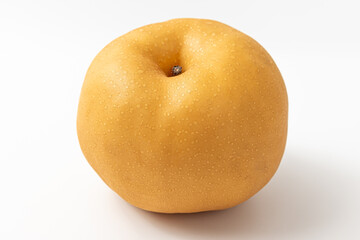 Korean pear on white background