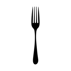 Fork hand drawing. Vintage  vector illustration isolated on white background.