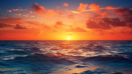 Obraz premium great sunset over the ocean