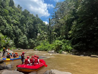 rafting on the river, ubud