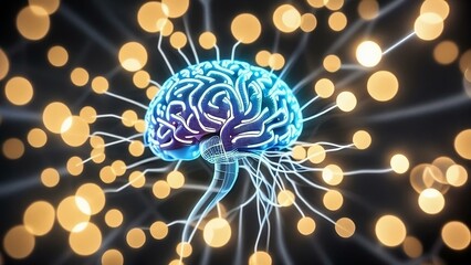 human brain integration with ai concept