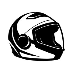 Motorcycle helmet vector icon. Racing team helmet vector illustration.