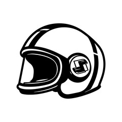 Motorcycle helmet vector icon. Racing team helmet vector illustration.