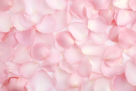 romantic background with pink rose petals
