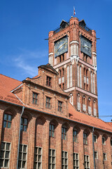 historic medieval town hall with clock tower in Torun © GKor