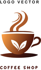 Coffee cup logo vector