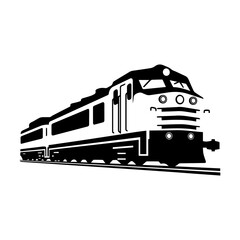 Steam Locomotive hand drawn sketch Vector illustration Transport.