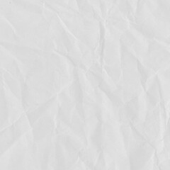 Recycled crumpled white paper texture background. Royalty high-quality free stock photo image of Wrinkled and creased abstract backdrop, wallpaper with copy space, top view
