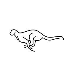 Obraz na płótnie Canvas Cheetah Outline Logo
