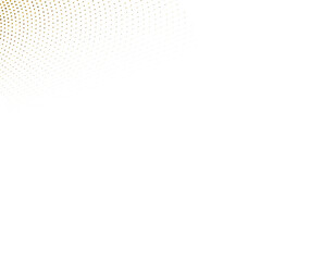 Abstract dot particles wavy flowing curve pattern by gold gradient color on transparent background in concept of luxury, technology, science, modern. 