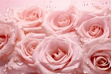 background with close up bouquet of roses