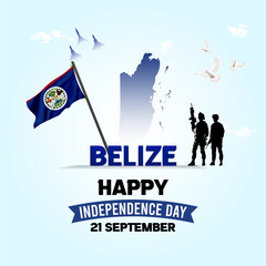 Creative Belize Independence Day social media post and web banner