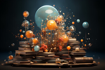 Books and globe, International day of education