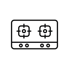 Cooktop icon isolate white background vector stock illustration