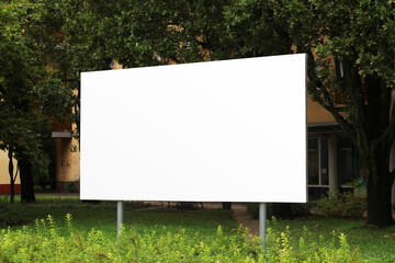 Outdoor Huge Billboard Signage Mockup in Urban Setting - Empty Billboard for Customization