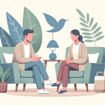 Therapy Session: Calm Discussion on Mental Health

