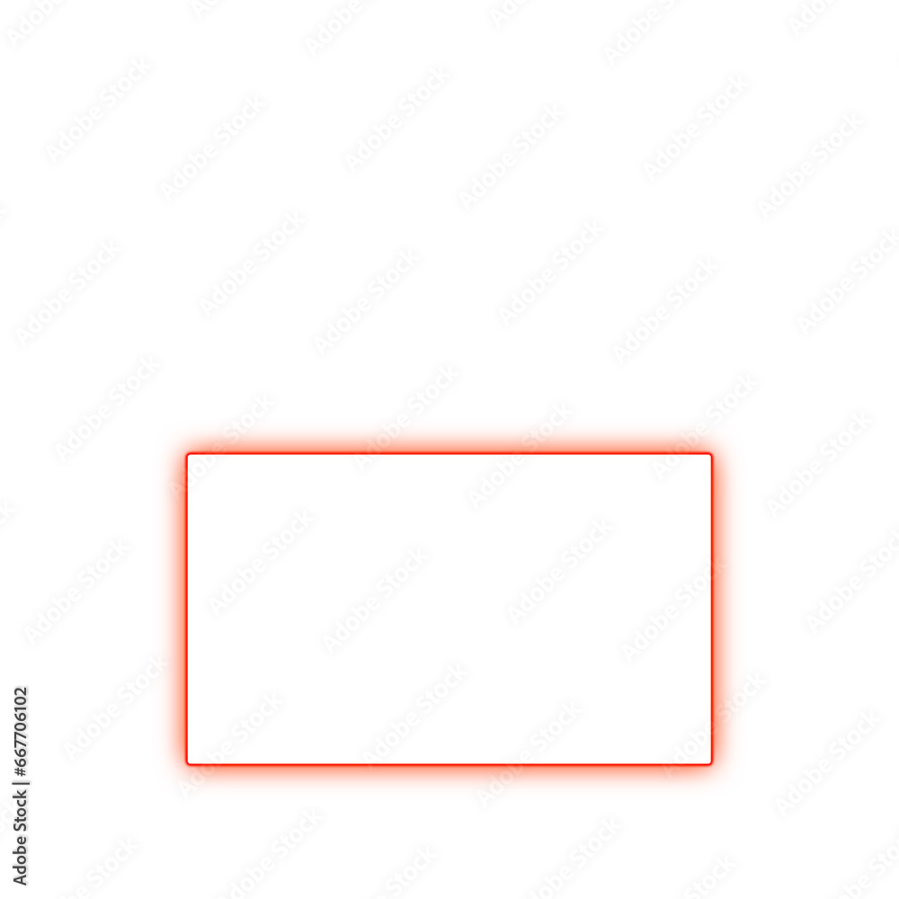Poster glowing neon light. neon frame. square red neon light on a transparent background. neon frame for yo