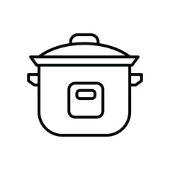 Crock pot icon isolate white background vector stock illustration