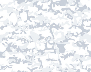 Fabric Abstract Background. Dirty Camo Paint. Military Camo Paint. Snow Seamless Brush. Repeat Blue Pattern. Winter Camouflage. Woodland Vector Camouflage. Army White Grunge. Gray Vector Pattern. © Ihar