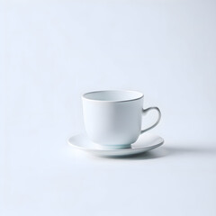 Empty cup of coffee with saucer