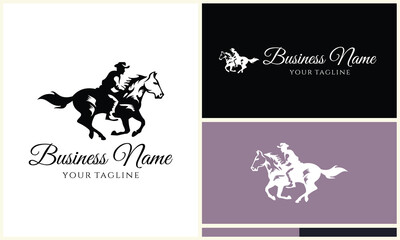 vector mustang horse logo template