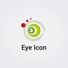 Obraz premium Icones Oeil Yeux Beauté Modèle pour Design Logos - Emblème Symbole Cercle Paupière Cils et Sourcil Illustration Vecteur
