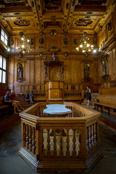 The Archiginnasio of Bologna, which houses Teatro Anatomico and Archiginnasio Municipal Library
