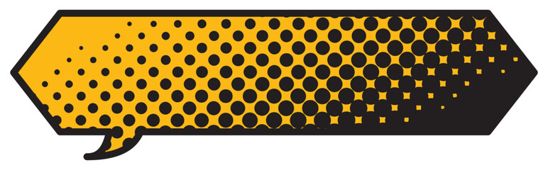Vector illustration of Speech bubbles 15 [black halftone (yellow)]