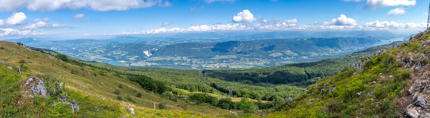 Grand Colombier, France - 08 31 2021: Grand Colombier Pass. View of the Col Du Grand Colombier, the...