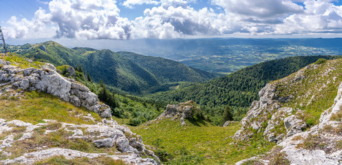Grand Colombier, France - 08 31 2021: Grand Colombier Pass. View of the Col Du Grand Colombier, the...